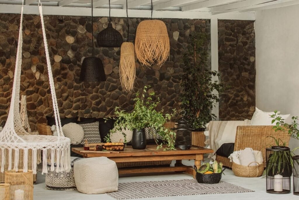 Boho living home decor