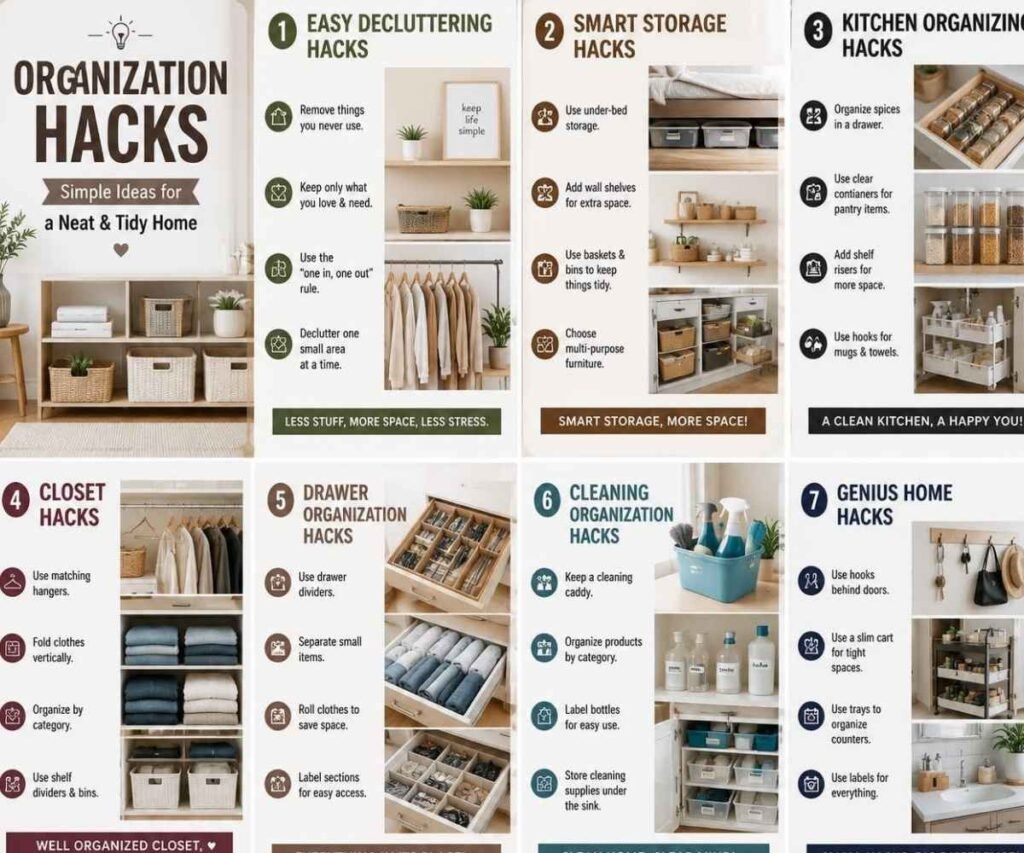 Genius Home Organization Hacks for Every Room