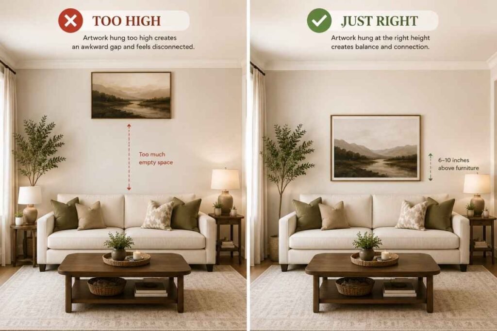 Hanging Artwork Too High