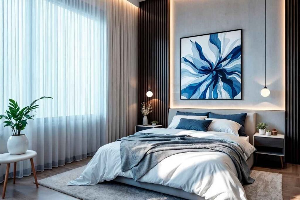 Serene Blue Guest Bedroom