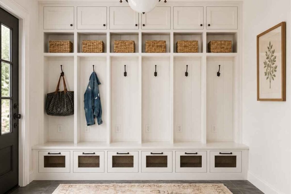 Install Wall Hooks for Coats & Bags