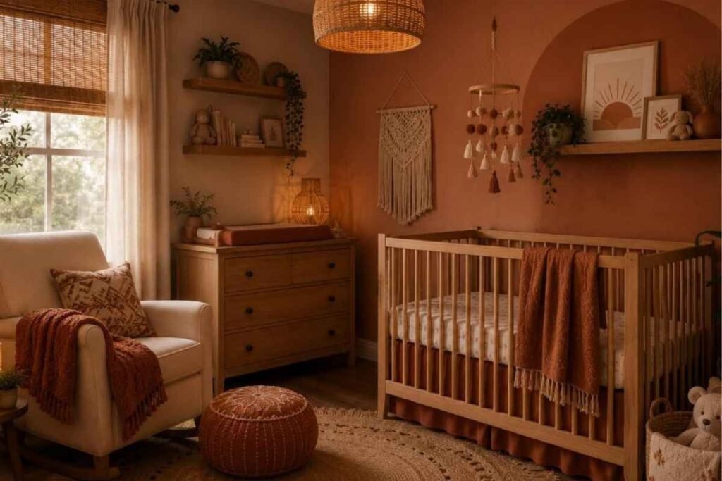 Warm Terracotta Bohemian Nursery