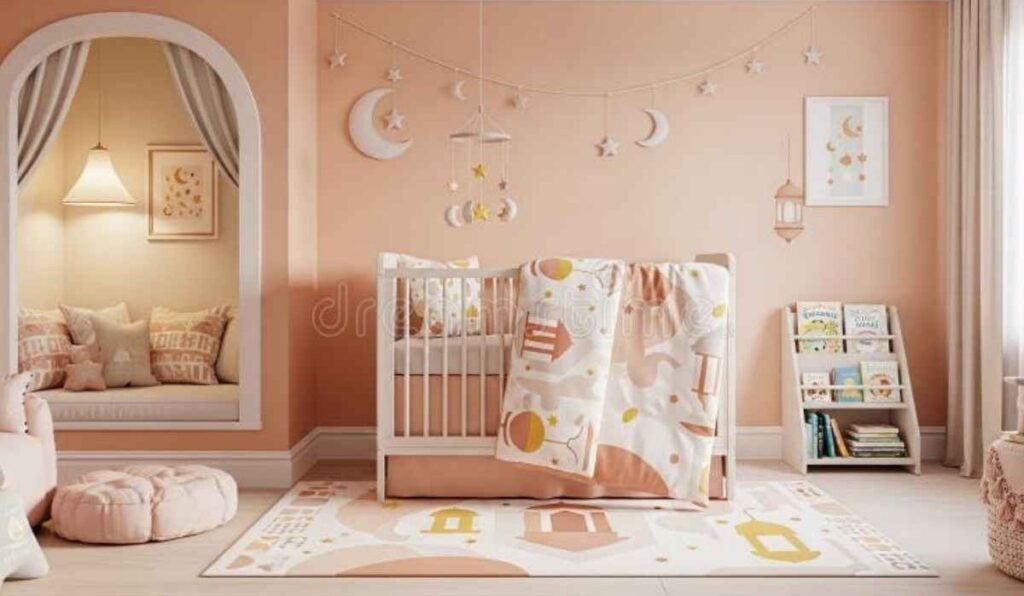Soft Peach & Warm White Nursery