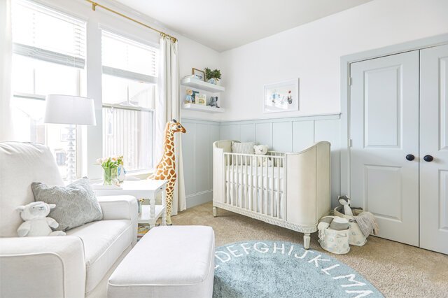 Soft Blue & White Traditional Nursery