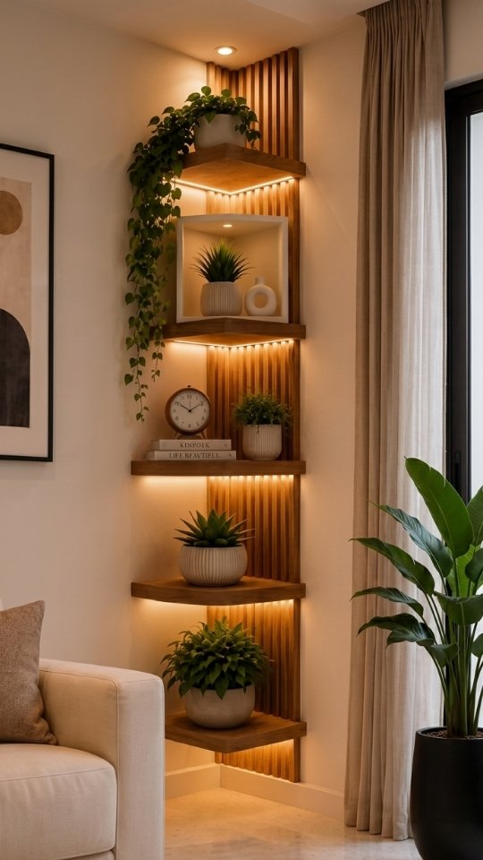 Vertical Slat Shelf Display