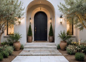 Mediterranean Modern Entrance