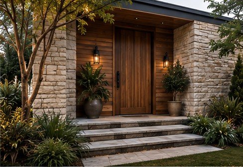 Natural Wood Entrance
