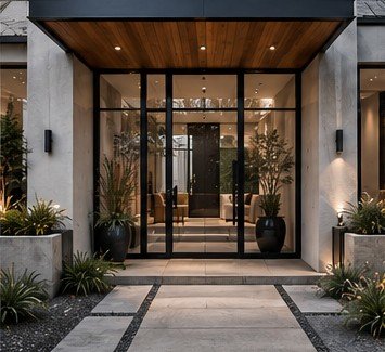 Glass & Steel Entrance