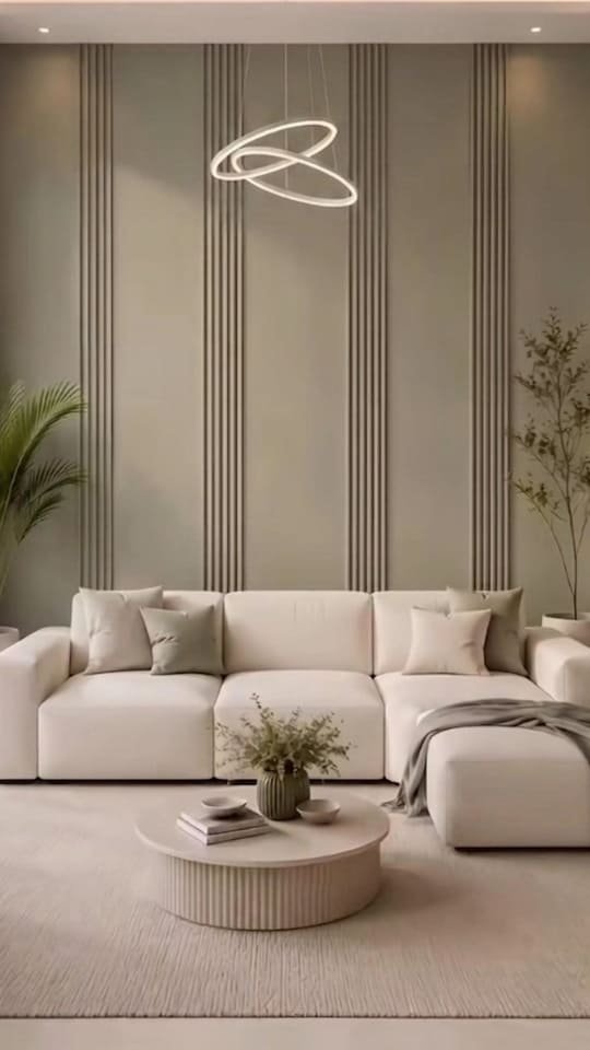 Modern Fluted Paneling with Minimalist Lighting