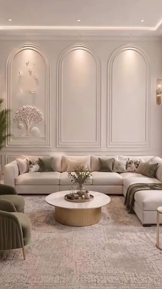 Recessed Arch with Halo Sconces
