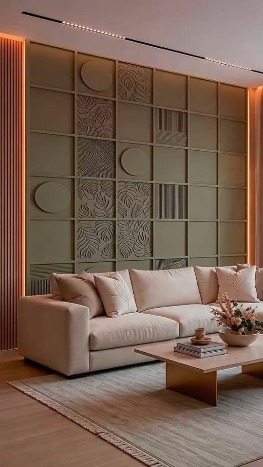 Grid Textured Wall Panels
