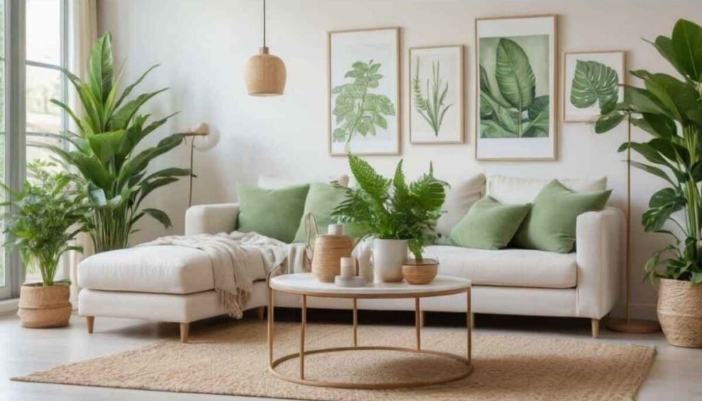 Combine Greenery With Neutral Interiors