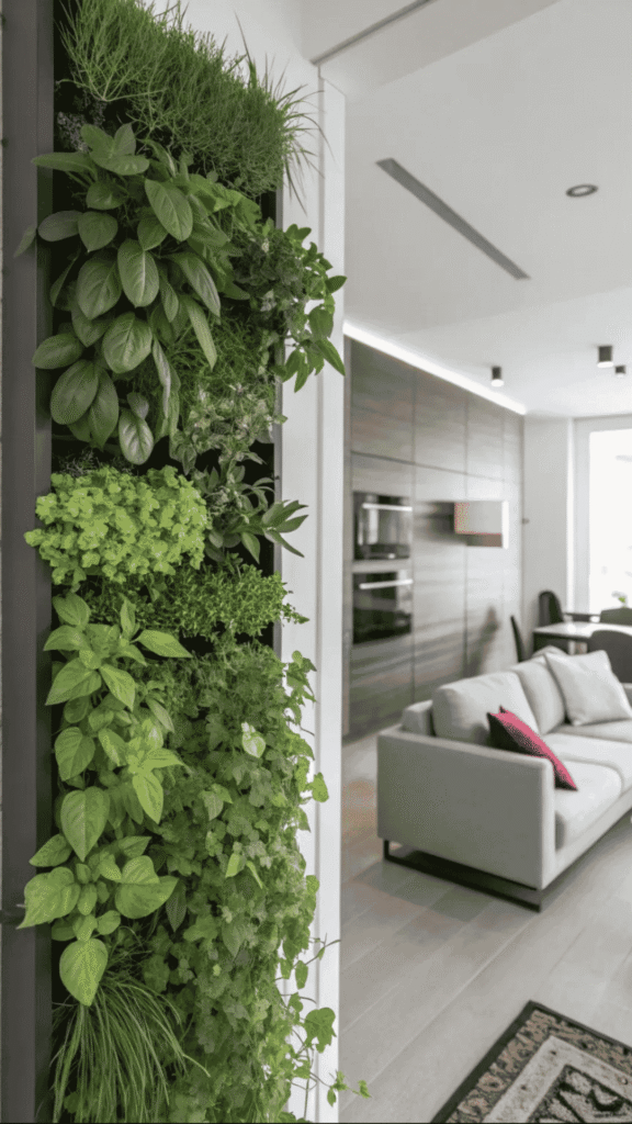 Use a Vertical Plant Arrangement in the Hallway