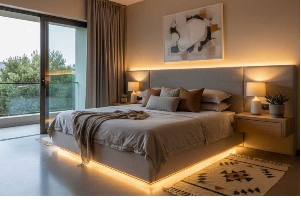 Add LED Lighting Behind the Headboard