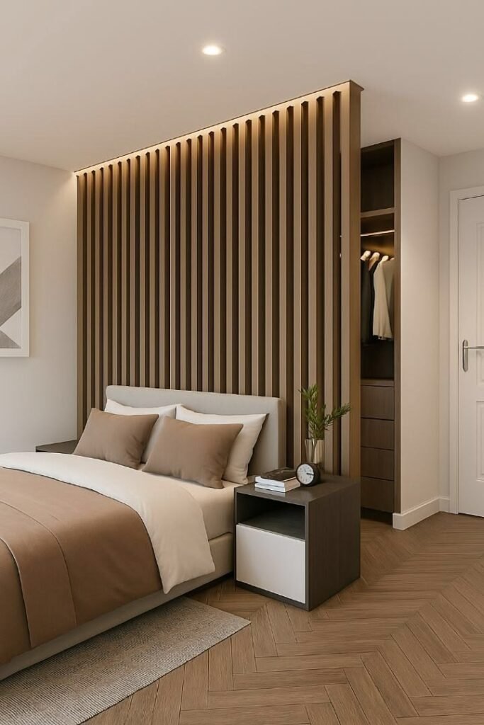 Use Vertical Wooden Slats for Warmth