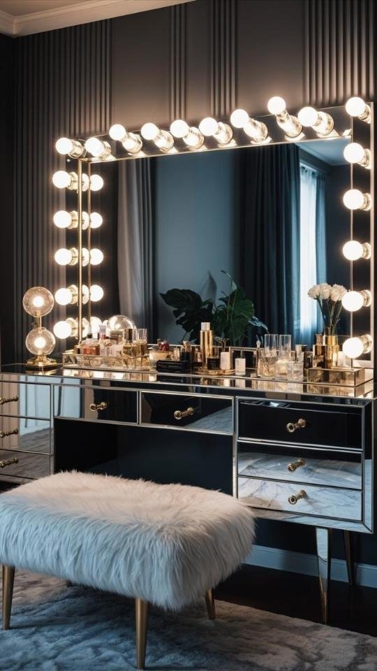 Hollywood-Inspired Illuminated Vanity