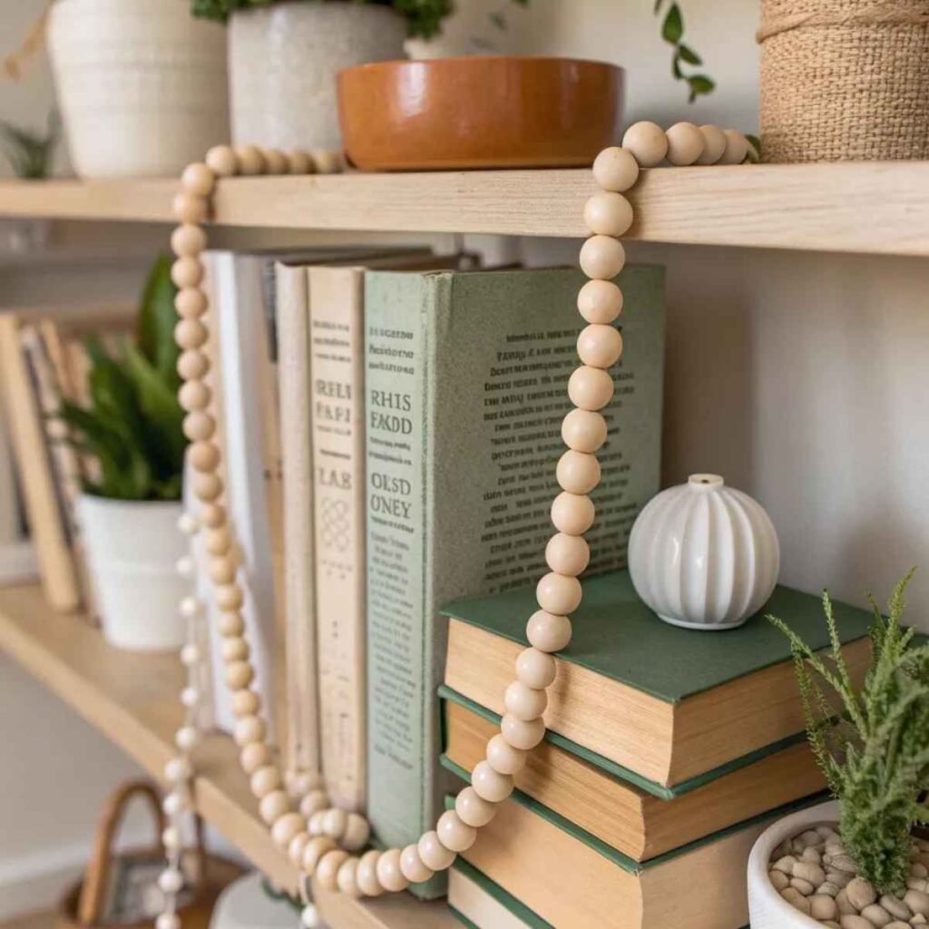 Painted Wooden Bead Garland