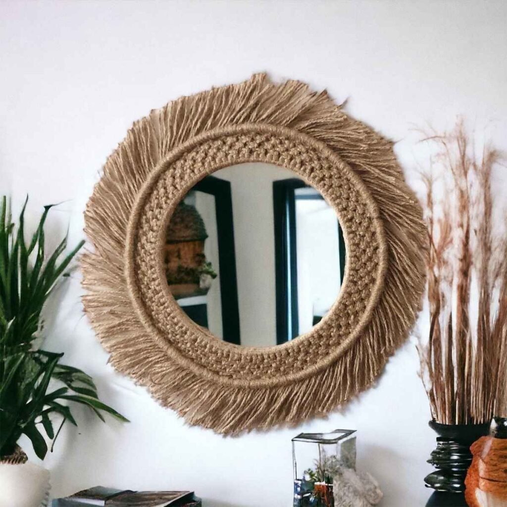 DIY Rope-Wrapped Mirror