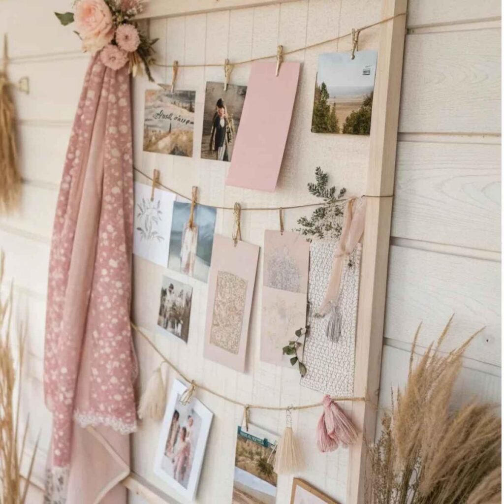 DIY Boho Photo & Memory Board