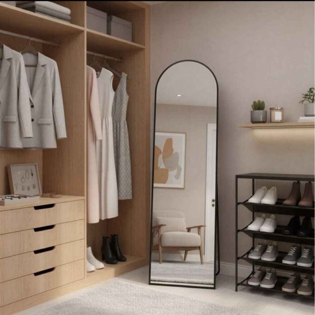 Full-Length Mirror Beside the Wardrobe