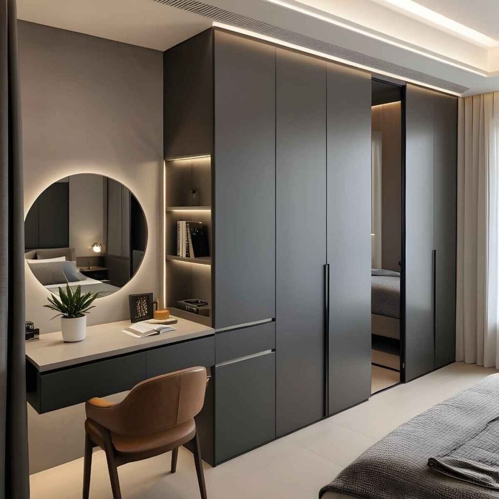 Minimalist Black-Frame Vanity Mirror