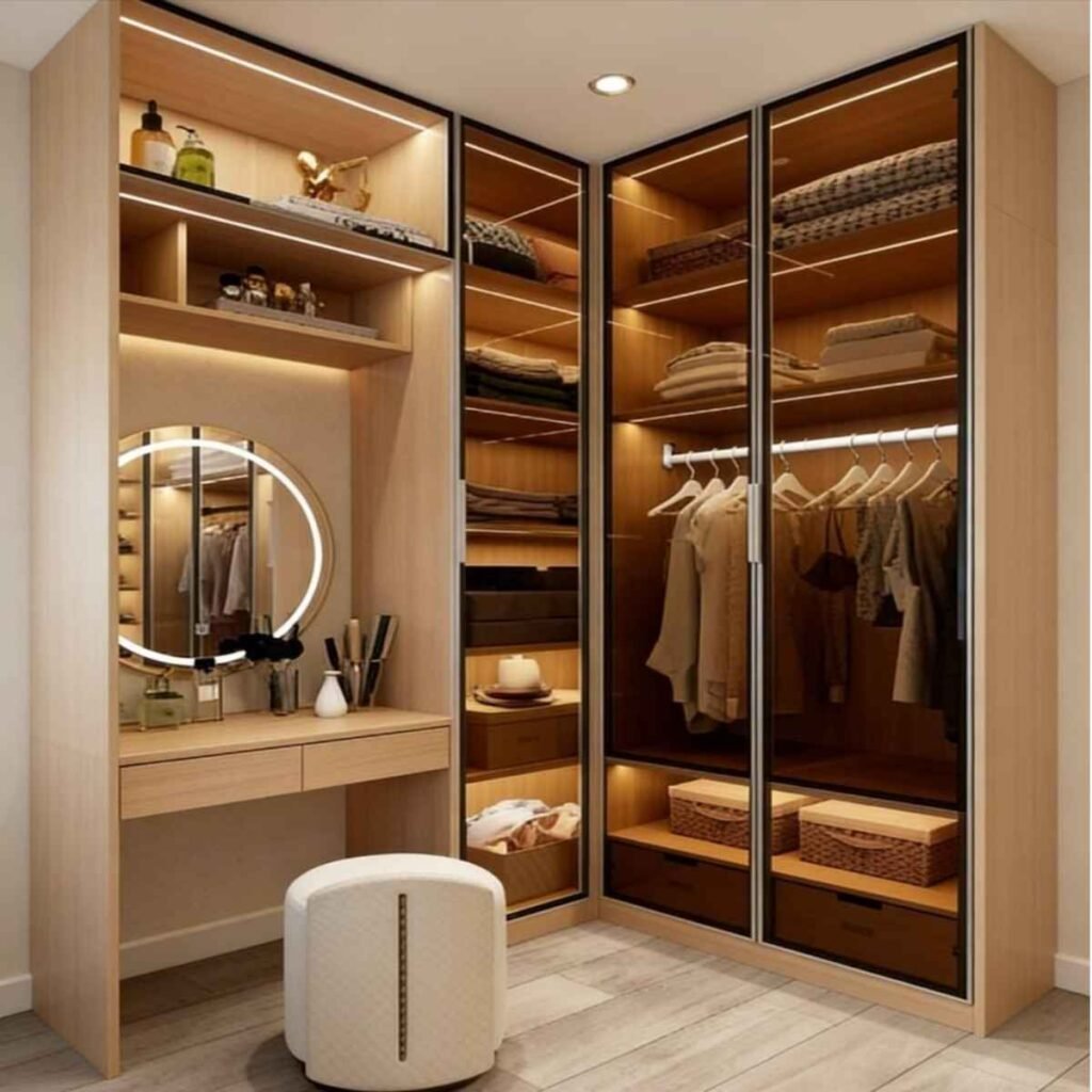 Corner Wardrobe With Vanity Station