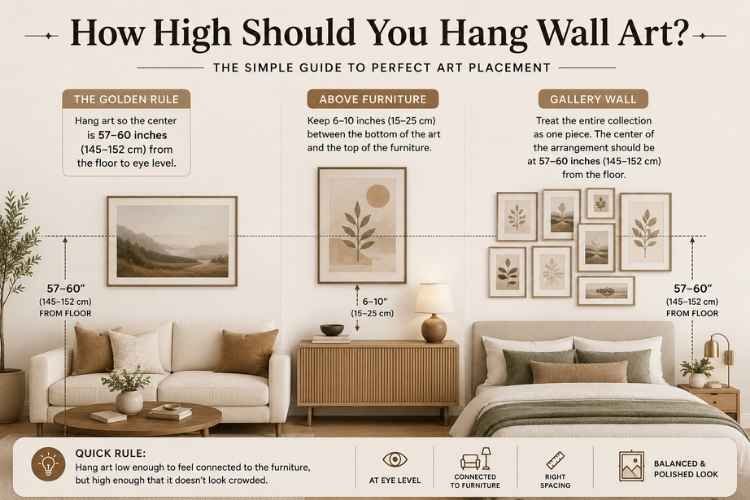 How High Should You Hang Wall Art?
