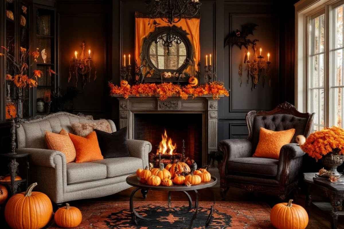Cozy Halloween Living Room Decor