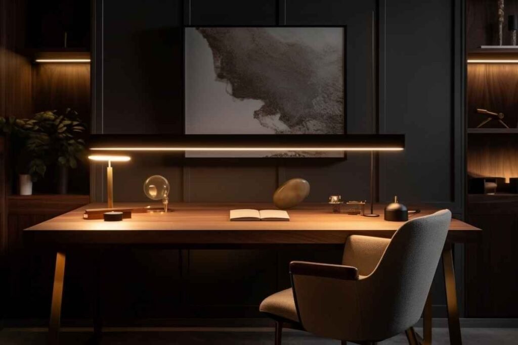 Dark Scandinavian Home Office