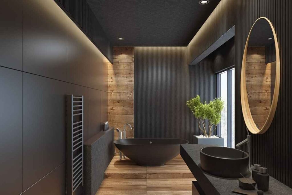 Dark Scandinavian Bathroom