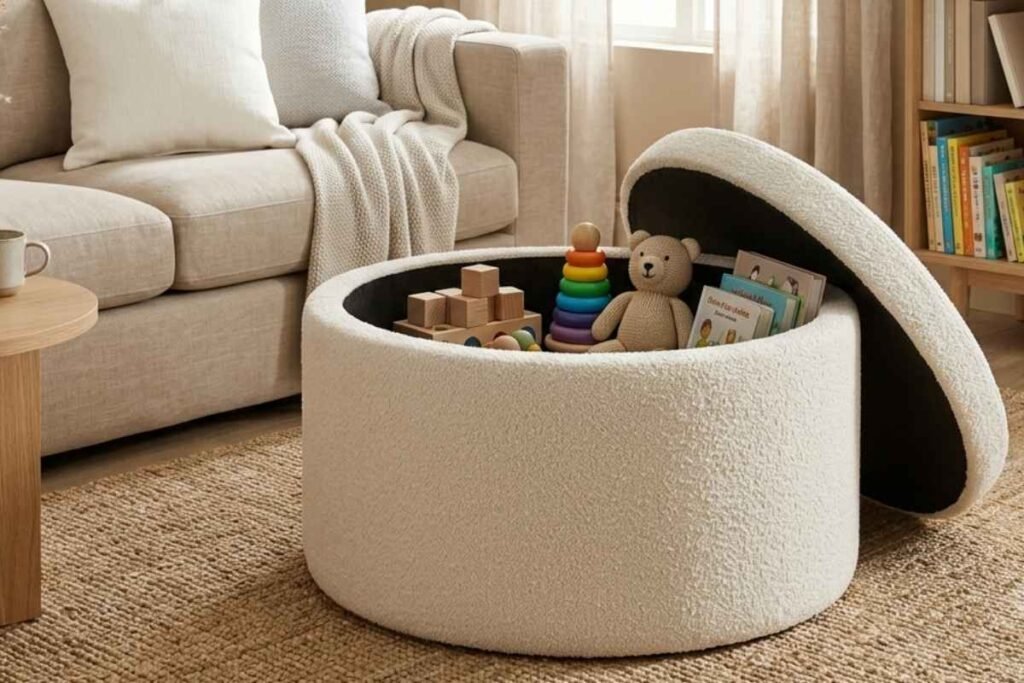 Turn a Pretty Ottoman Into a Secret Toy Box
