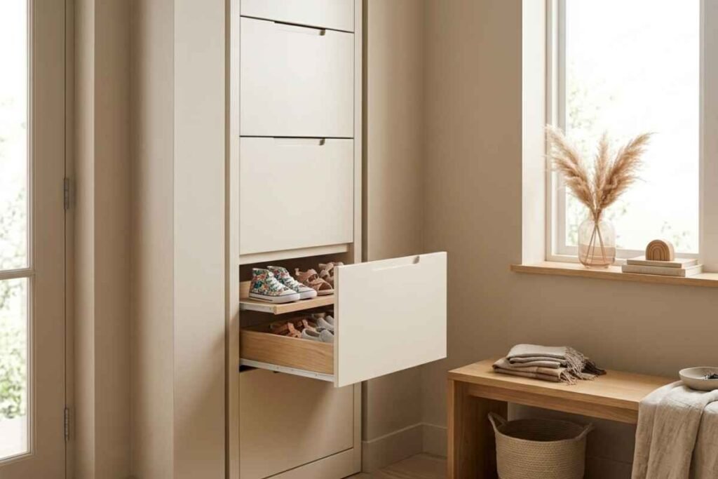 Install a Slim Pull-Out Shoe Cabinet