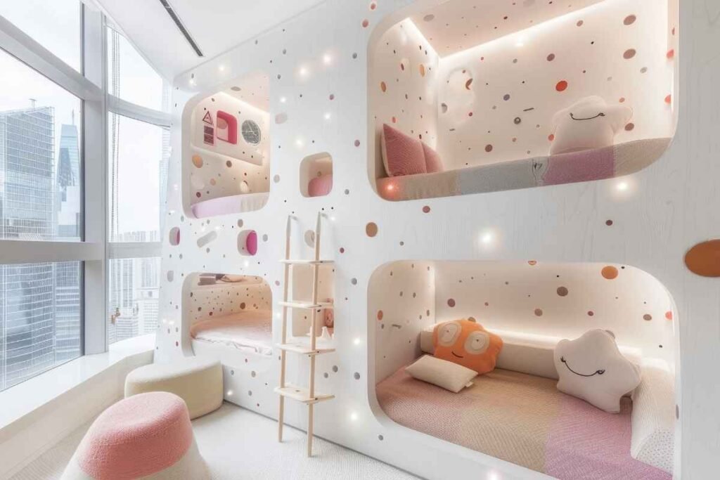 Contemporary White Arch Bunk