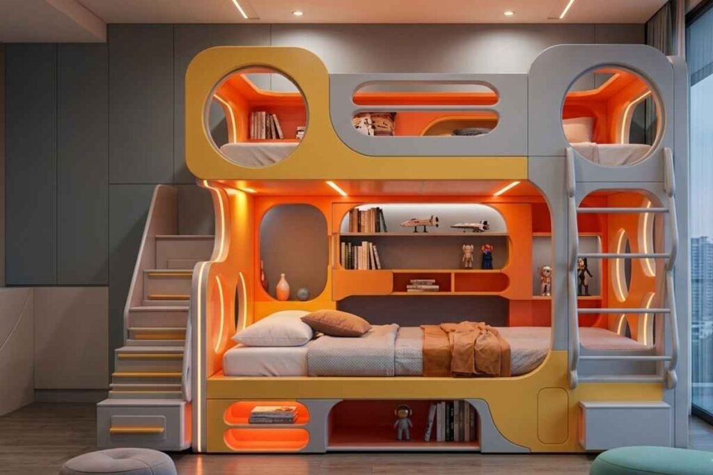 Playful Orange Pod Bunk