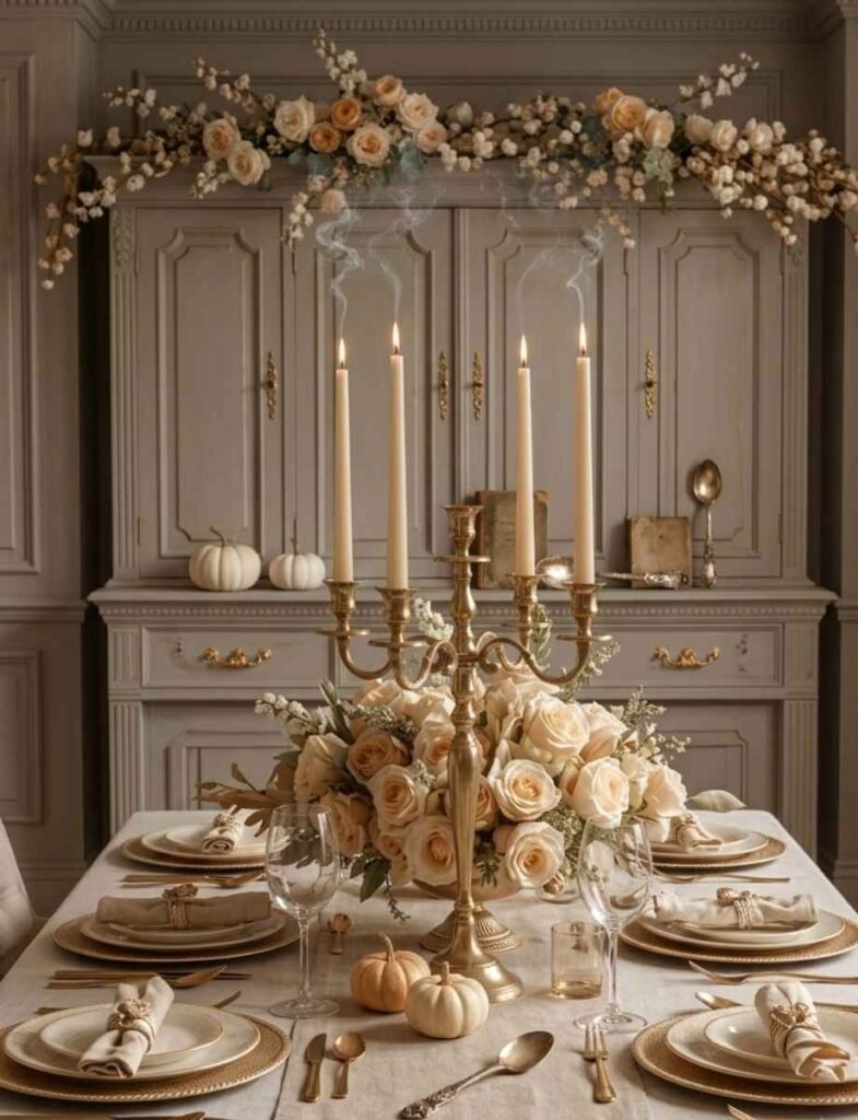 Create an Elegant Thanksgiving Tablescape With Metallic Details