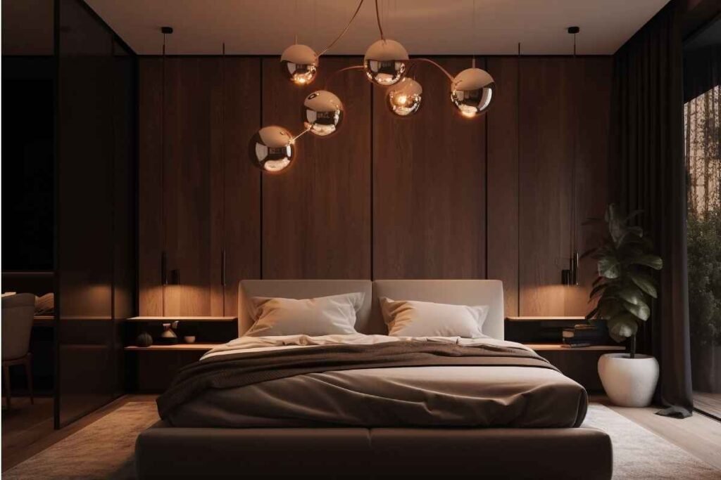 Moody Brown Scandinavian Bedroom