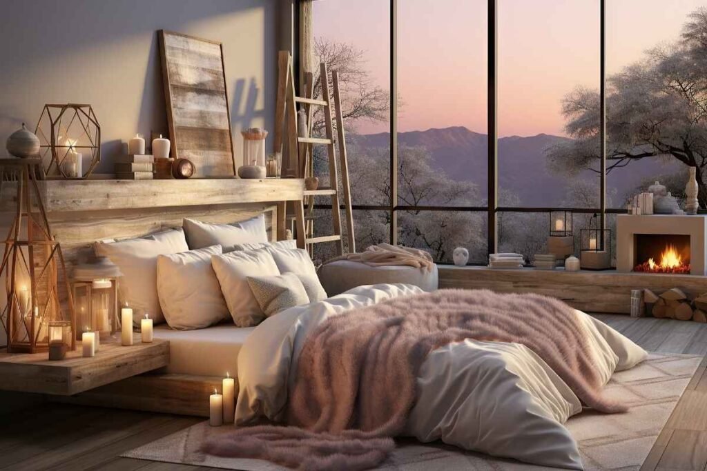 Cozy Nordic Bedroom with Layered Textures