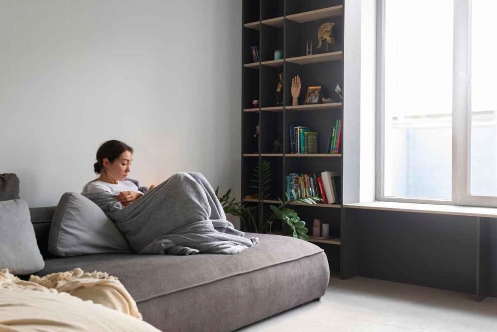 Scandinavian Bedroom with a Reading Corner