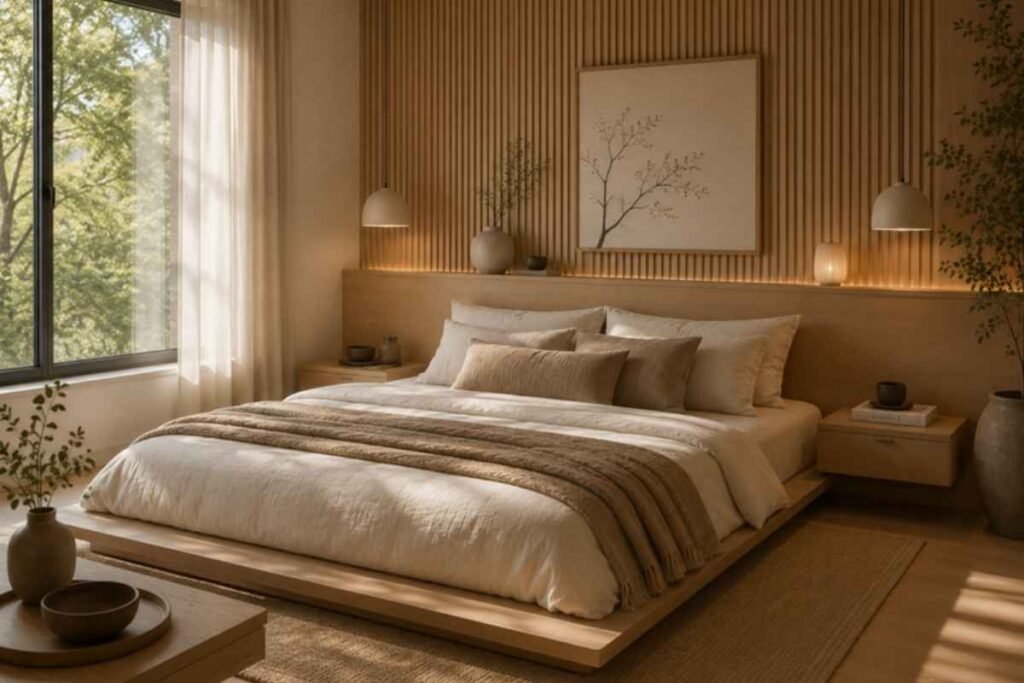 Warm White & Natural Oak Bedroom