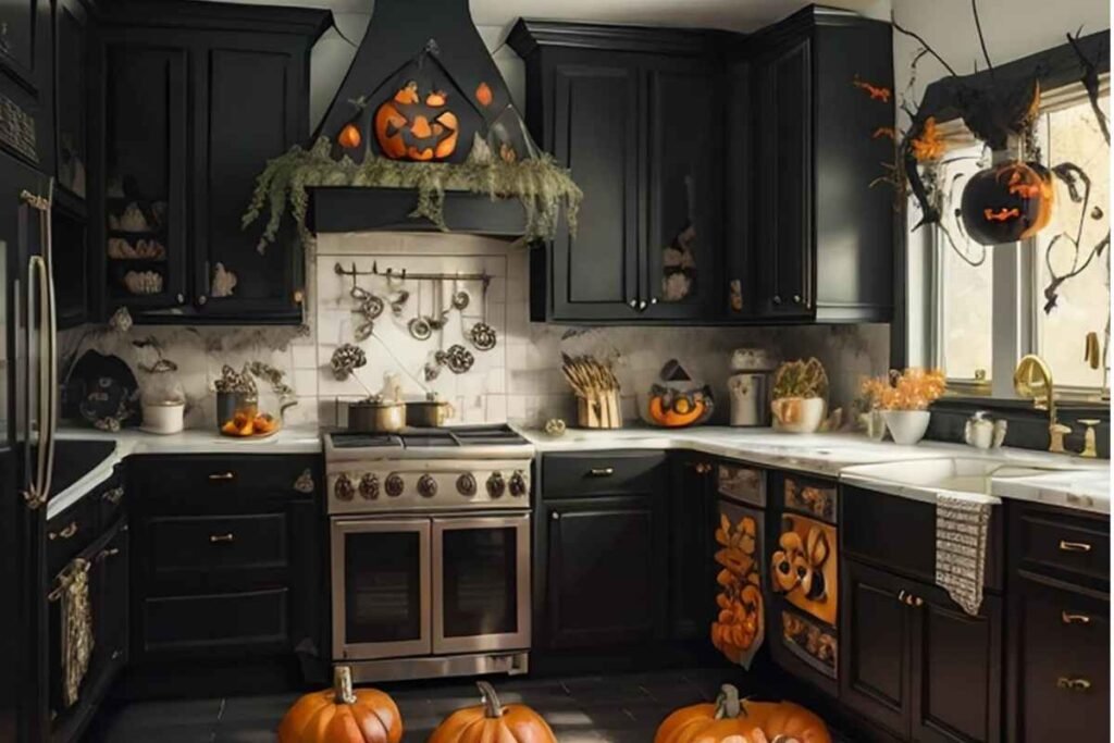 Modern Halloween Kitchen Styling