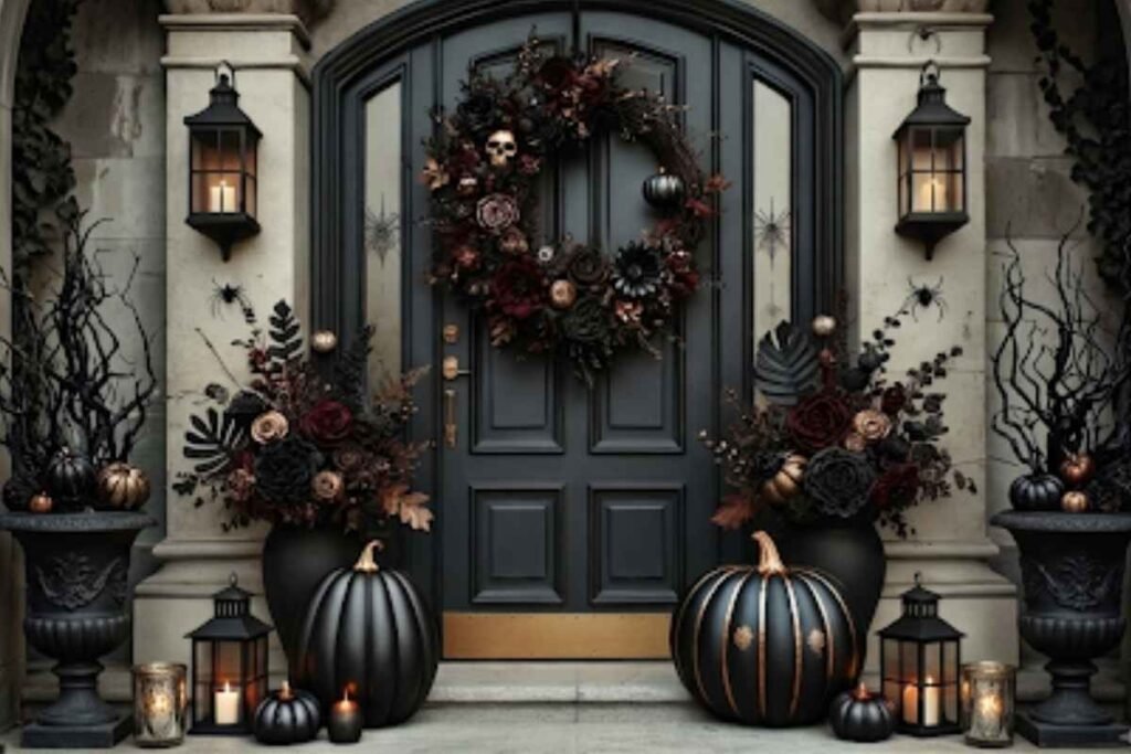 Moody Black & Gold Entryway