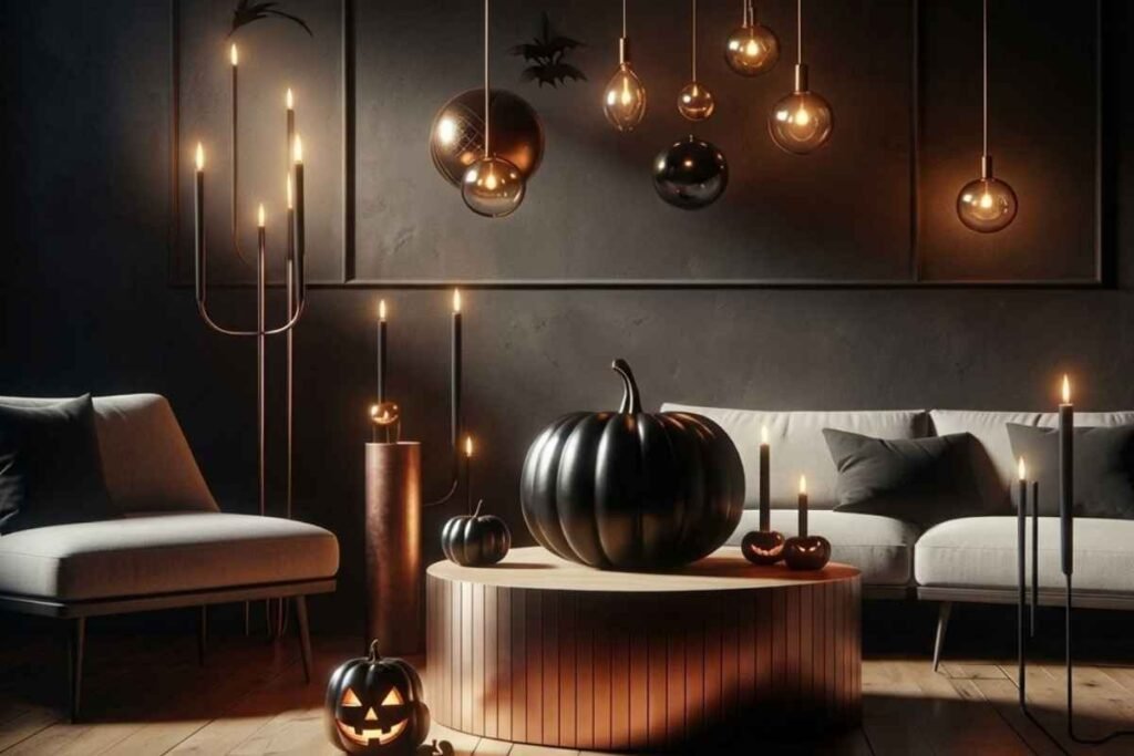 Chic Black Pumpkin Display