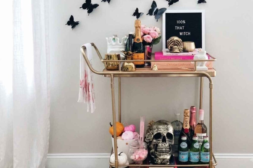 Stylish Halloween Bar Cart